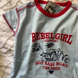 Vintage Blue and Red T-Shirt